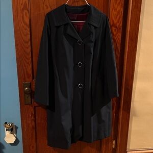 Elegant Navy Women's Trench Coat